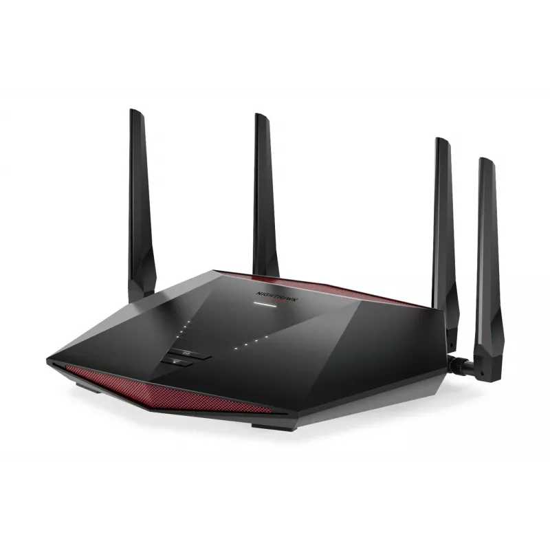 NETGEAR Nighthawk XR1000 WiFi 6 žaidimų maršrutizatorius, Wi-Fi 6 (802.11ax), dviejų juostų (2,4 GHz / 5 GHz), Ethernet LAN, juodos spalvos, stalinis maršrutizatorius