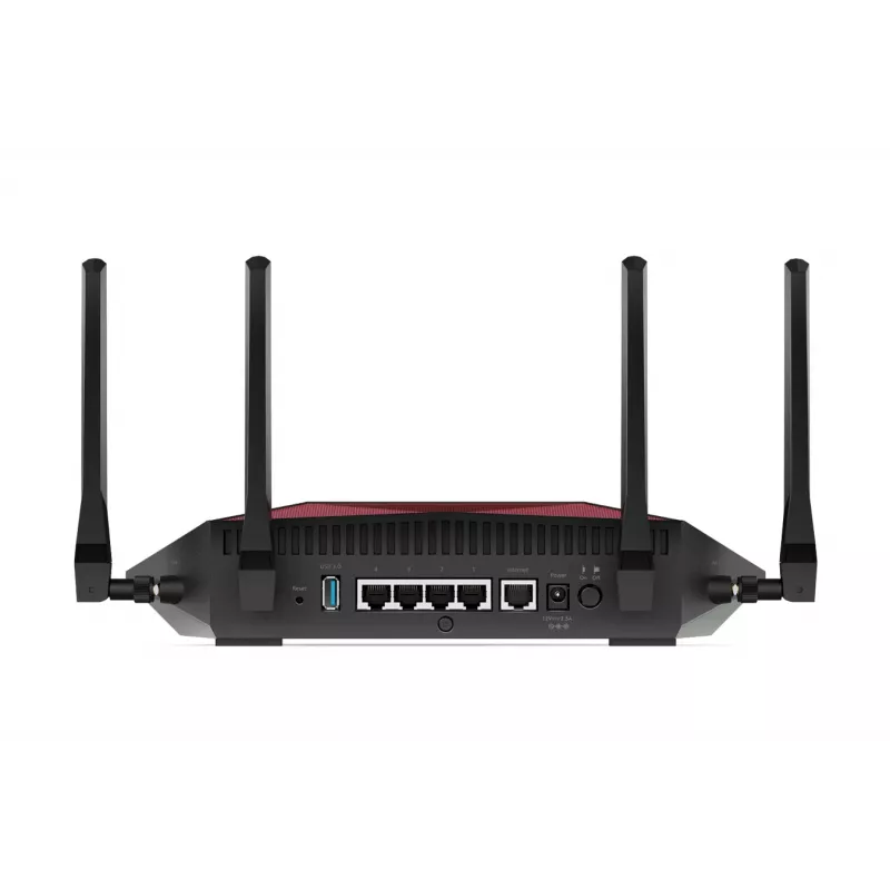 NETGEAR Nighthawk XR1000 WiFi 6 žaidimų maršrutizatorius, Wi-Fi 6 (802.11ax), dviejų juostų (2,4 GHz / 5 GHz), Ethernet LAN, juodos spalvos, stalinis maršrutizatorius