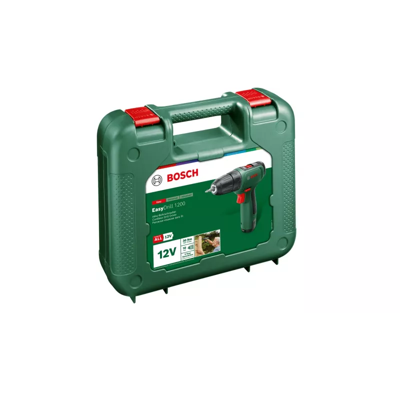 Bosch EasyDrill 1200 gręžtuvas su 1500 RPM, 12 V, 1,5 Ah, be raktelio, 940 g, juoda, žalia