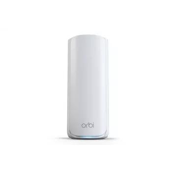 NETGEAR Orbi 770 RBE770-100EUS Wi-Fi 7 mesh satelitas (tinklo išplėtimui), trijų dažnių juostų 2,4/5/6 GHz, 11 Gbps, 2x 2,5GbE LAN, baltos spalvos