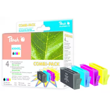 Kasetė Peach PI300-370 4 vnt. Didelės talpos (XL) Juoda, Žydra, Purpurinė, Geltona