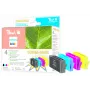 Kasetė Peach PI300-370 4 vnt. Didelės talpos (XL) Juoda, Žydra, Purpurinė, Geltona