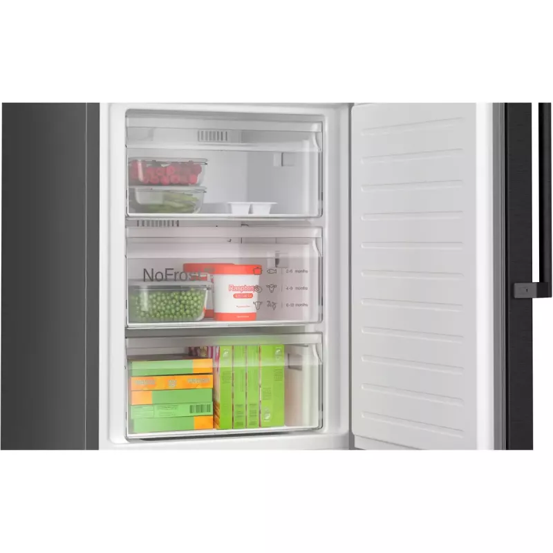 Šaldytuvas su šaldikliu Bosch Serie 4 KGN39VXCT, 363 L, pilkas