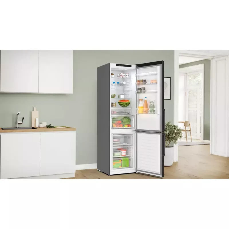 Šaldytuvas su šaldikliu Bosch Serie 4 KGN39VXCT, 363 L, pilkas