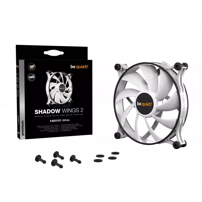 Ventiliatorius be quiet! Shadow Wings 2 140mm PWM White