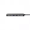 Chieftec DSC-901 USB-C jungčių stotelė, USB 3.2 Gen 1, HDMI, Gigabit LAN, 2x USB-A, 2x USB-C, titano atspalvio