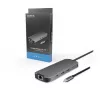 Chieftec DSC-901 USB-C jungčių stotelė, USB 3.2 Gen 1, HDMI, Gigabit LAN, 2x USB-A, 2x USB-C, titano atspalvio