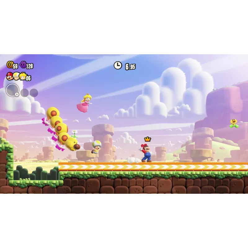 Nintendo Super Mario Bros. Wonder Standartinis daugiakalbis (tradicinė kinų, vokiečių, olandų, anglų, ispanų, prancūzų, italų, japonų, korėjiečių, portugalų, rusų) Nintendo Switch