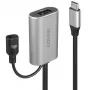 Lindy 5m USB 3.2 Gen 1 C/A aktyvus ilginimo kabelis, 5 m, USB C, USB A, USB 3.2 Gen 1 (3.1 Gen 1), sidabrinis