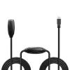 Lindy 43156 USB 3.0 aktyvus pailginimo kabelis, USB-A kištukas – USB-A lizdas, 10 m, USB 3.2 Gen 1, 5 Gbit/s, juodos spalvos