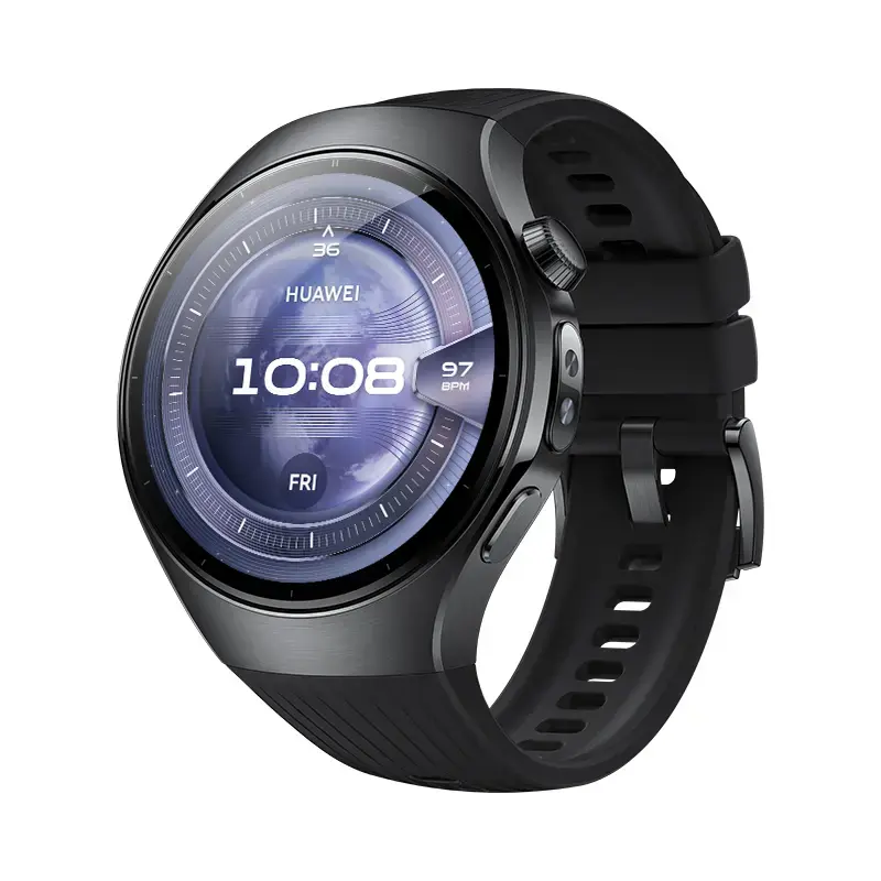 Išmanusis laikrodis HUAWEI WATCH 5 – apvalus 46 mm, 1,38 colio ekranas, GPS, Bluetooth, mobilusis ryšys, juodas