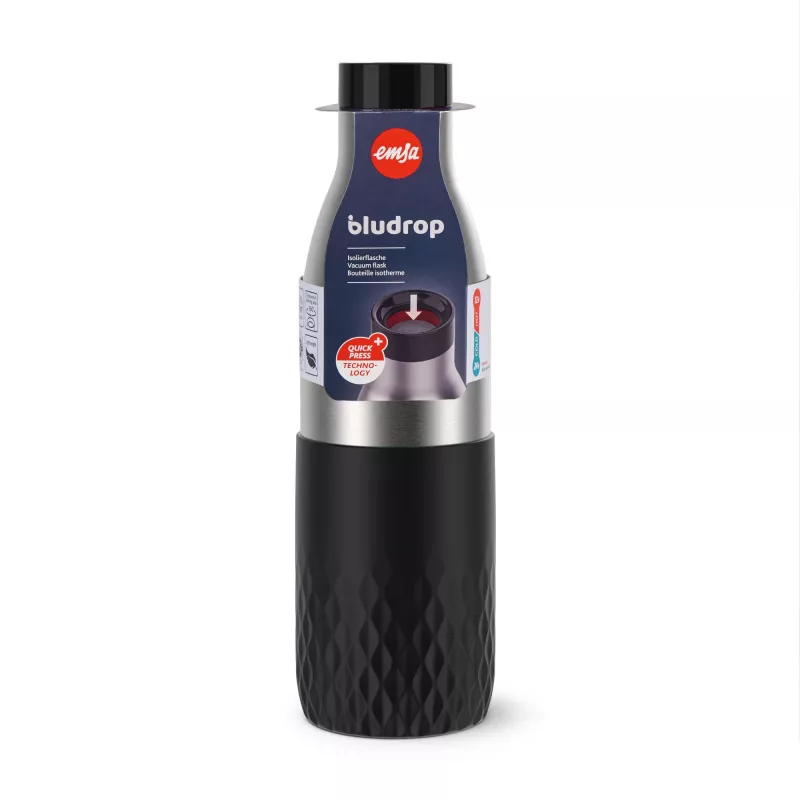 EMSA Bludrop Sleeve N3111100 gertuvė kasdieniam naudojimui 700 ml Nerūdijantis plienas Juoda