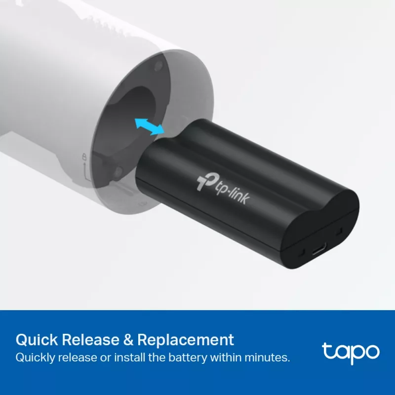 TP-Link Tapo baterijos paketas, ličio, 6700 mAh, juoda