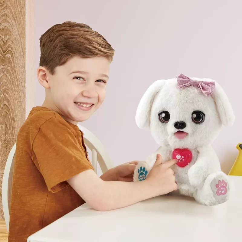 Minkštas žaislas VTech Schlecki glaustantis šuniukas – interaktyvus pliušinis šuniukas VTech