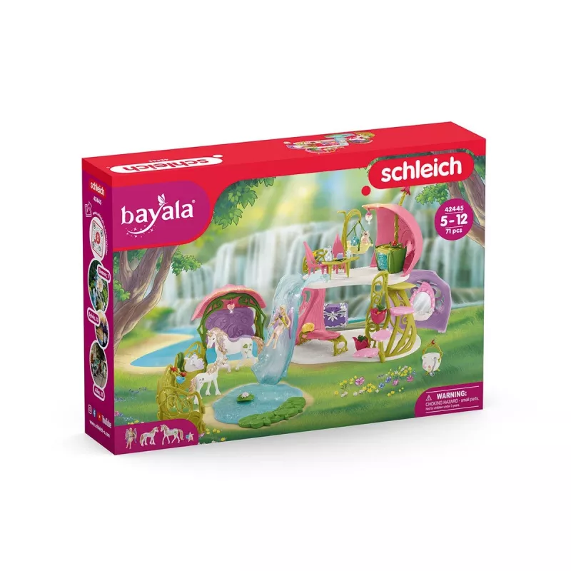 Schleich BAYALA Blizgantysis gėlių namelis su vienaragiais, ežeru ir arklide