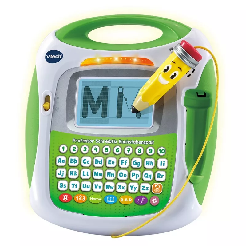 VTech 617004 – žaidimų konsolė, 4–8 metams, reikalingos AA baterijos, žalia/balta