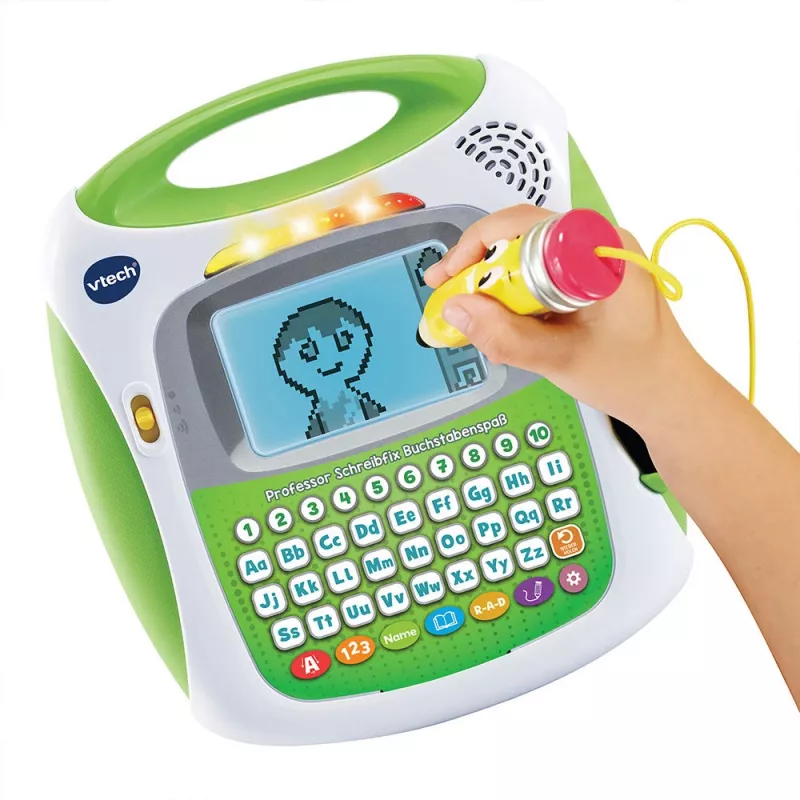 VTech 617004 – žaidimų konsolė, 4–8 metams, reikalingos AA baterijos, žalia/balta