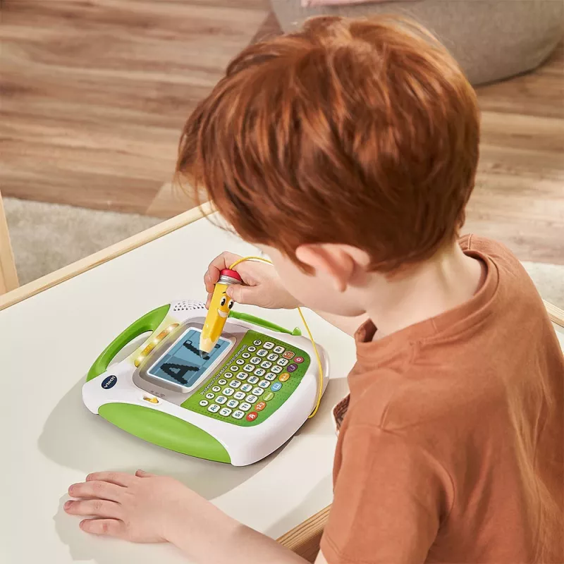 VTech 617004 – žaidimų konsolė, 4–8 metams, reikalingos AA baterijos, žalia/balta
