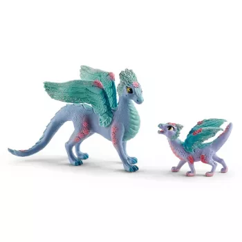 Figūrėlė Schleich BAYALA Gėlių drakono mama ir vaikas