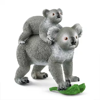 Schleich WILD LIFE Kengūra Mama ir Kūdikis 42566 Žalia Pilka