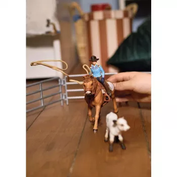 schleich Cowgirl Team Roping Fun žaidimo rinkinys, 3 m., įvairiaspalvis