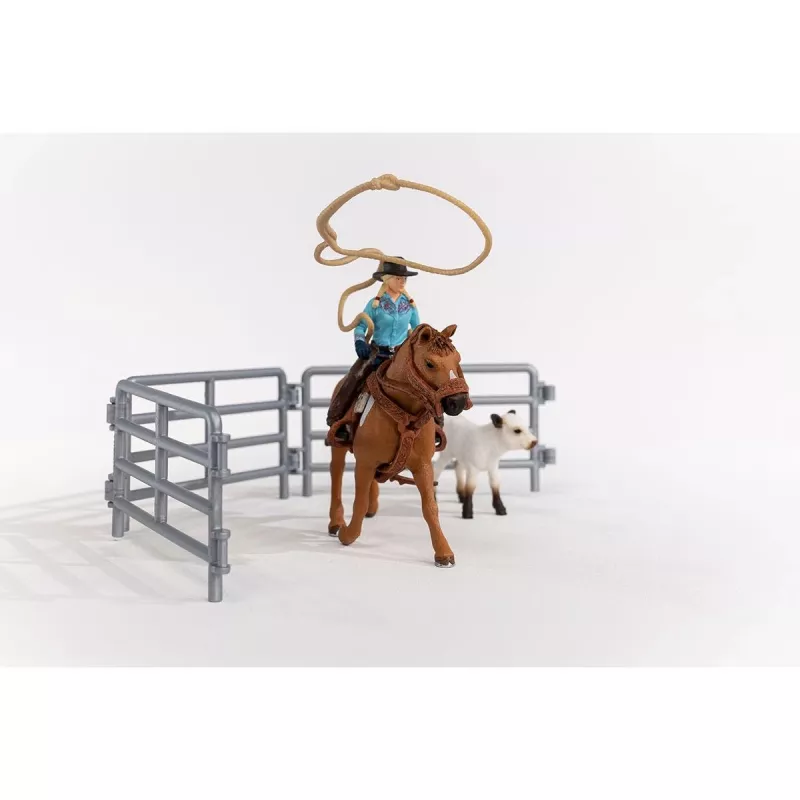 schleich Cowgirl Team Roping Fun žaidimo rinkinys, 3 m., įvairiaspalvis