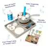 Melissa & Doug Simmer & Stir Stovetop Play Set su Water WOW! spalvas keičiančiu žaidimų maistu, ikimokyklinis žaislas, nuo 3 metų