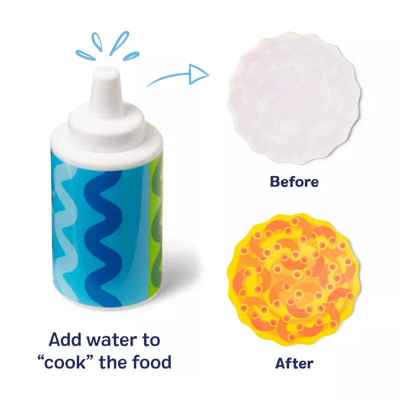 Melissa & Doug Simmer & Stir Stovetop Play Set su Water WOW! spalvas keičiančiu žaidimų maistu, ikimokyklinis žaislas, nuo 3 metų