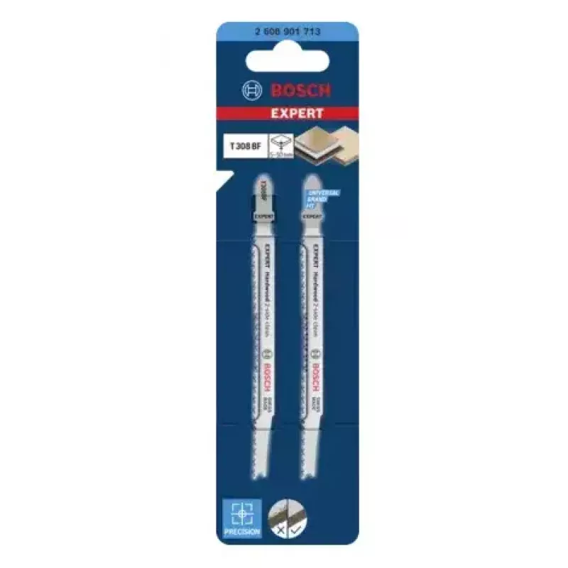 Pjūklelio geležtė Bosch T 308 BF Bimetal 2 vnt. Pjovimo storis 5 cm