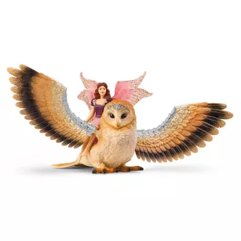 Schleich BAYALA Fairy in Flight ant Glam-Owl, 5 m., Saulės Elfai, Vienaragiai ir Fėjos, Įvairiaspalvis, Plastikas