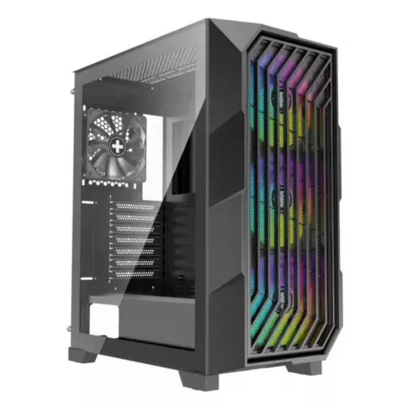Korpusas PC Midi Tower XILENCE Performance A+ BREEZE II – juodas, grūdintas stiklas, palaiko ATX/Micro‑ATX/Mini‑ITX