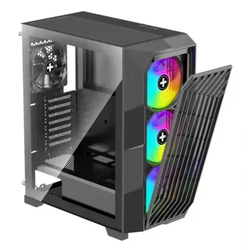 Korpusas PC Midi Tower XILENCE Performance A+ BREEZE II – juodas, grūdintas stiklas, palaiko ATX/Micro‑ATX/Mini‑ITX