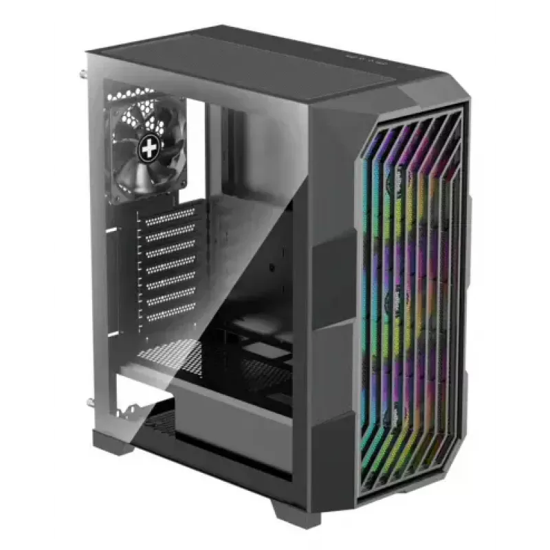Korpusas PC Midi Tower XILENCE Performance A+ BREEZE II – juodas, grūdintas stiklas, palaiko ATX/Micro‑ATX/Mini‑ITX