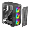 Korpusas PC Midi Tower XILENCE Performance A+ BREEZE II – juodas, grūdintas stiklas, palaiko ATX/Micro‑ATX/Mini‑ITX