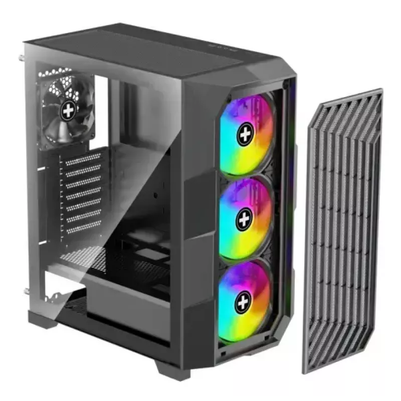 Korpusas PC Midi Tower XILENCE Performance A+ BREEZE II – juodas, grūdintas stiklas, palaiko ATX/Micro‑ATX/Mini‑ITX
