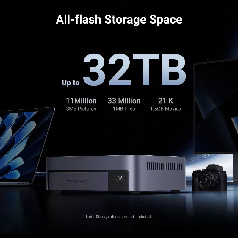 Ugreen DXP480T Plus NAS stalinis Intel® Core™ i5 8 GB DDR5 pilka