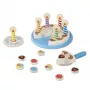 Melissa & Doug gimtadienio tortas – medinė žaidimų pica su keičiamais papuošimais ir 7 žvakėmis