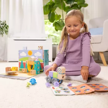 Melissa & Doug MDT BBN Blockables Town Pyst GML statybinis rinkinys, 73 dalys, plastikas ir medis, nuo 2 metų