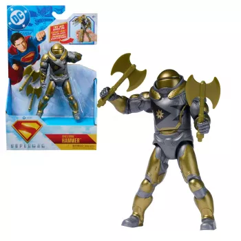 Veiksmo figūrėlė Supermenas Hammer of Boravia 6 colių, filmo stilius, 2 priedai, aukso/pilka
