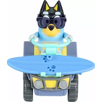 Moose Toys Bluey S9 Figūrėlės ir transporto priemonės rinkinys Paplūdimio keturratis su Banditu