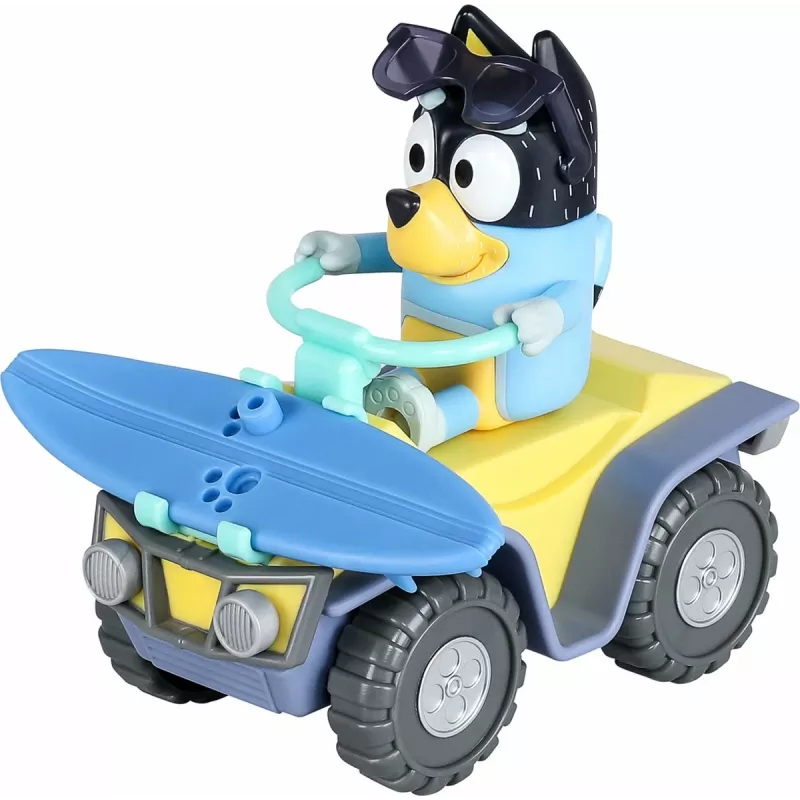 Moose Toys Bluey S9 Figūrėlės ir transporto priemonės rinkinys Paplūdimio keturratis su Banditu