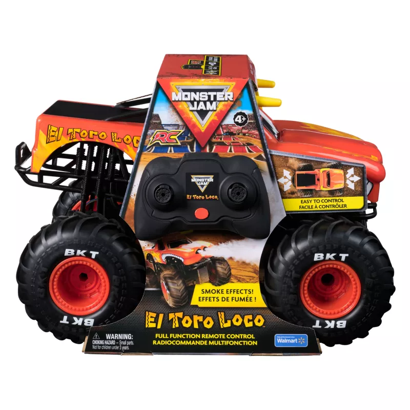 Monster Jam El Toro Loco RC Monster Truck su dūmų efektais, 1:15, žaislas nuo 3 metų