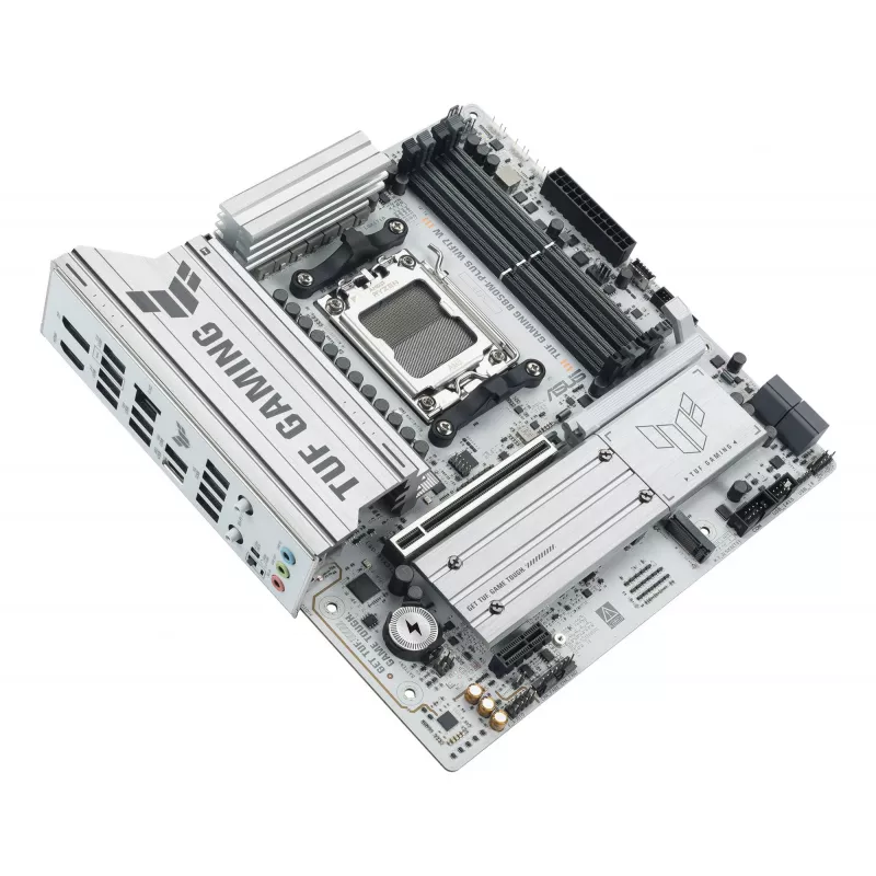 Motininė plokštė ASUS TUF GAMING B850M-PLUS WIFI7 W, AMD B850, Socket AM5, micro ATX, DDR5, 4×DIMM, iki 256 GB, Wi‑Fi 7, 2.5Gb Ethernet