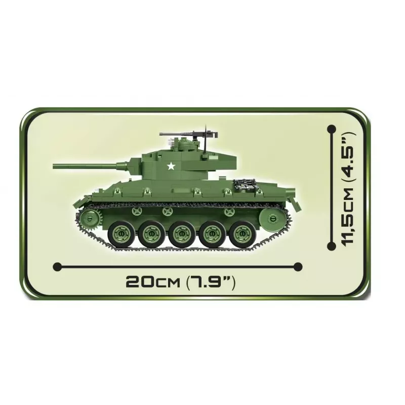 Konstrukcinis tankas Cobi M24 Chaffee 1:35 mastelio modelis, Cobi-2543