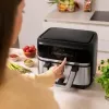 Kaitintuvo oro gruzdintuvė Cecotec Cecofry Dual 9000 9 L 2850 W Juoda Nerūdijantis plienas