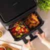Kaitintuvo oro gruzdintuvė Cecotec Cecofry Dual 9000 9 L 2850 W Juoda Nerūdijantis plienas