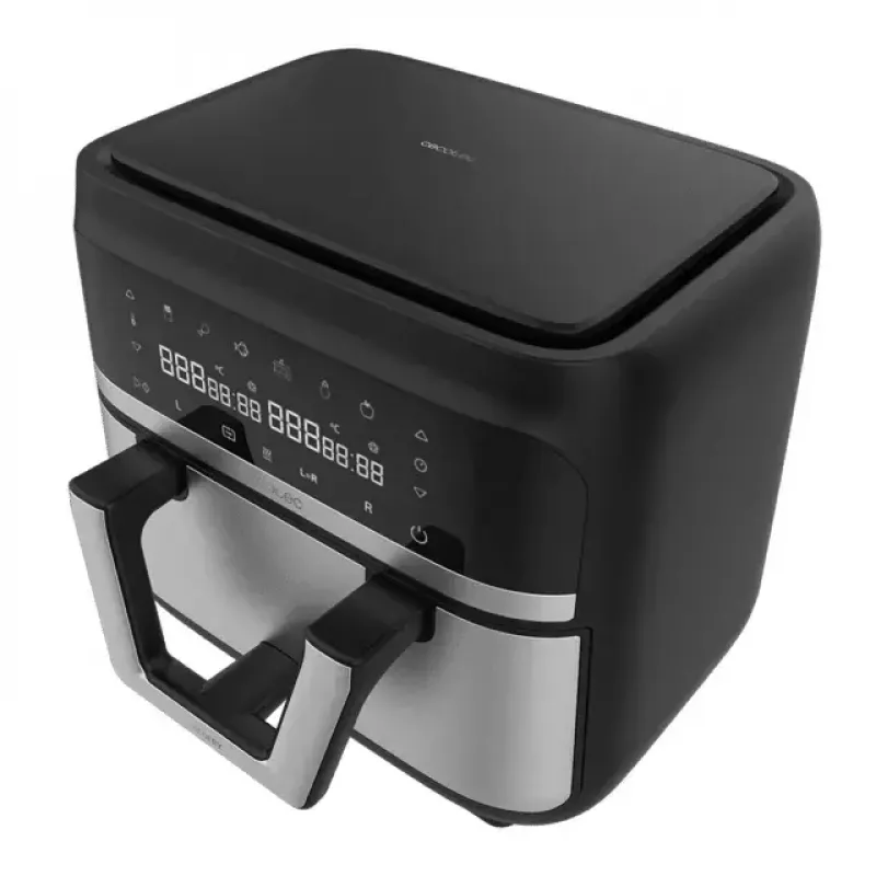 Kaitintuvo oro gruzdintuvė Cecotec Cecofry Dual 9000 9 L 2850 W Juoda Nerūdijantis plienas