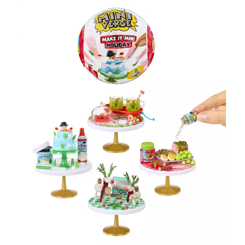 Miniverse Make It Mini Holiday – Kalėdinis kūrybos rinkinys, 8 m., įvairiaspalvis, plastikas