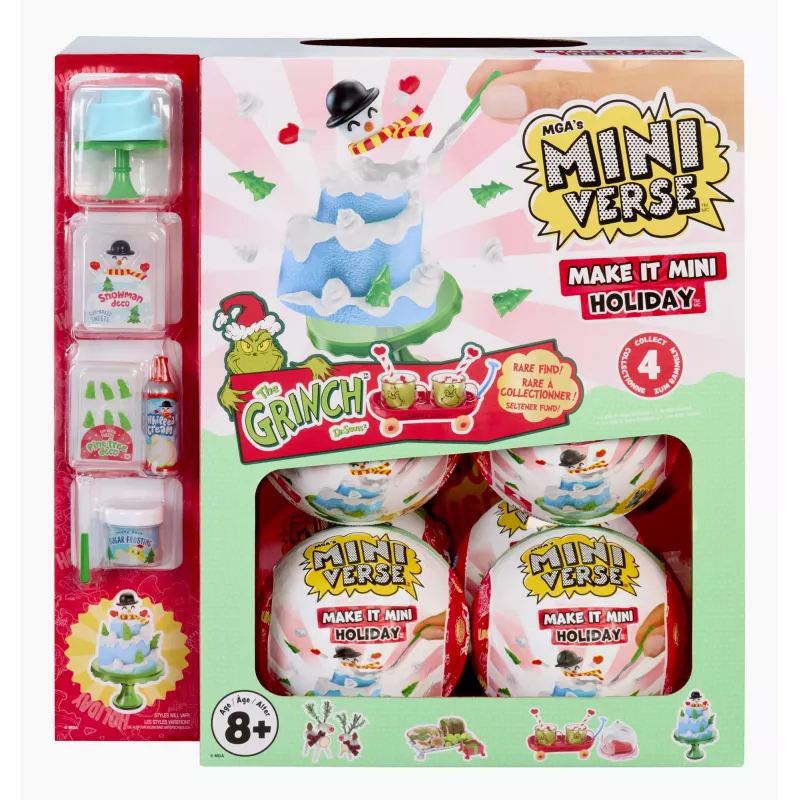 Miniverse Make It Mini Holiday – Kalėdinis kūrybos rinkinys, 8 m., įvairiaspalvis, plastikas