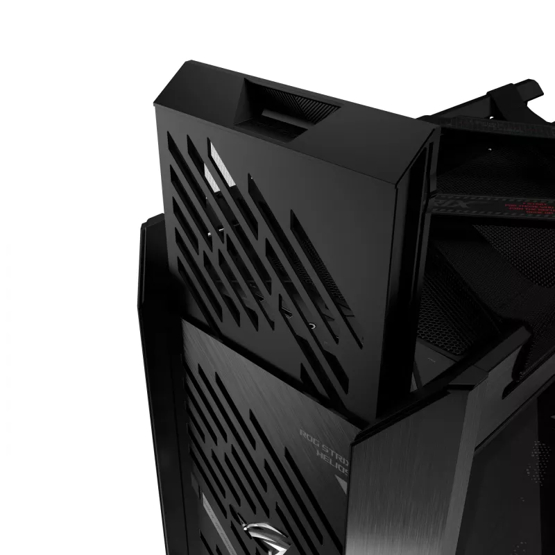 PC korpusas ASUS ROG Strix Helios II Midi Tower – ATX/Midi Tower, grūdintas stiklas, 420mm GPU, 3x140mm priekiniai ventiliatoriai, USB-C